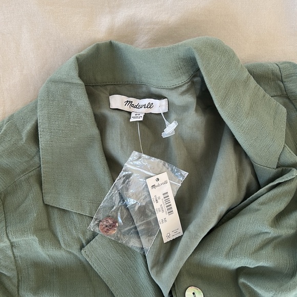 Crinkle Cotton Button-Front Midi Dress - Picture 4 of 6